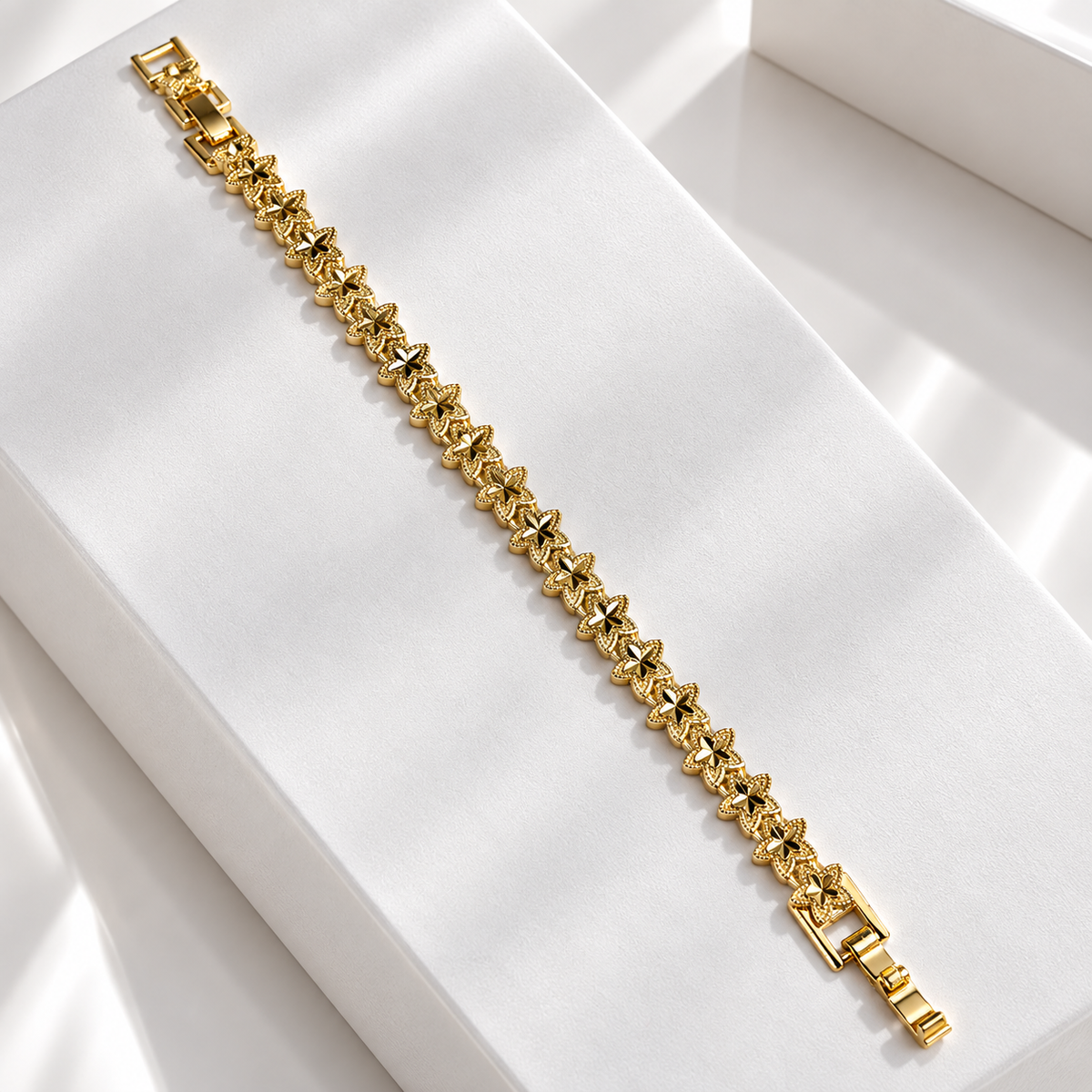 Gold-Plated Star Link Bracelet