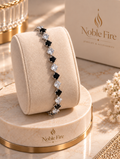 Black & Clear Crystal Tennis Bracelet