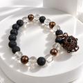 The Aroma Bracelet. Black & Bronze Diffuser-Style Pre-Loved