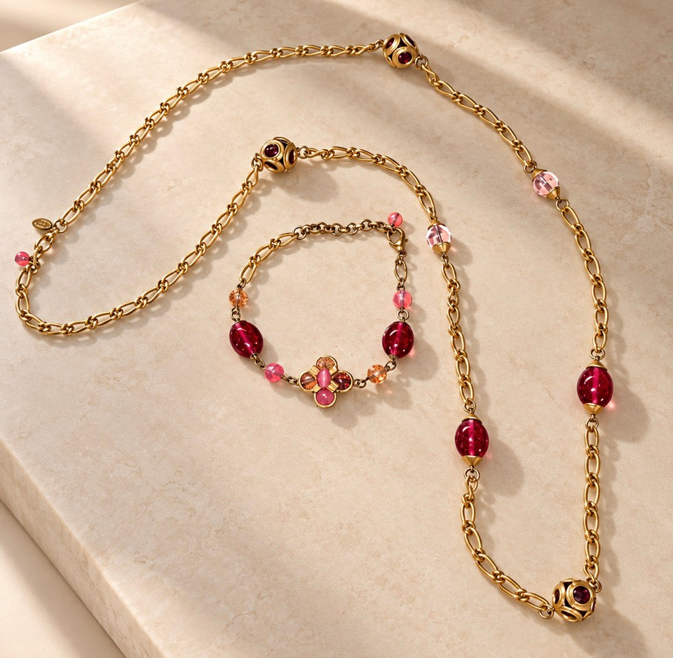 The Gabriela. A design by Chantal Thomass Paris Vintage Necklace & Bracelet Set. Pre-Loved