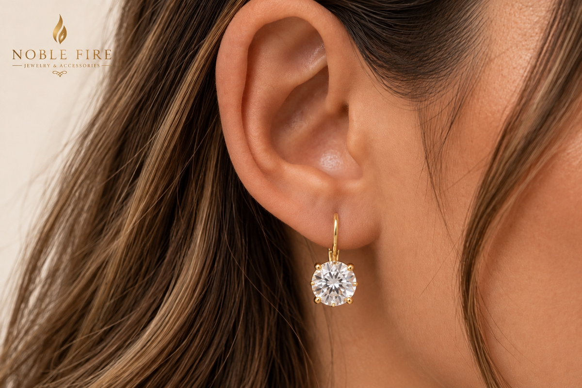 Gold-Tone Cubic Zirconia Drop Earrings