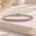 Pink Crystal Tennis Bracelet