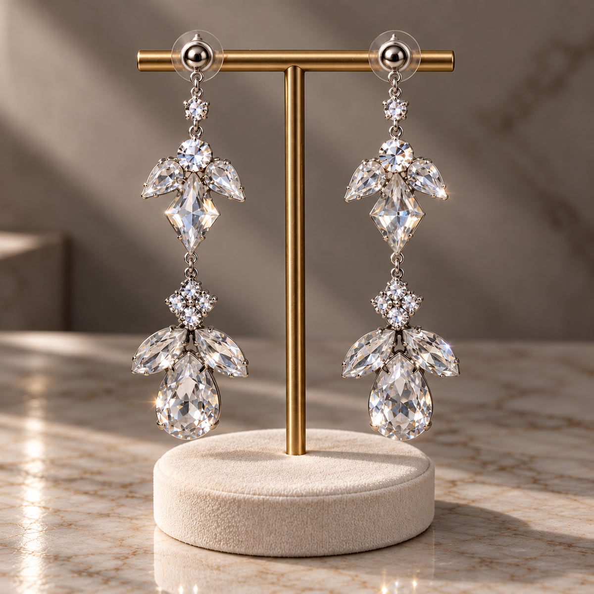 The Genevieve Earrings — Pre-Loved Crystal Chandelier Earrings