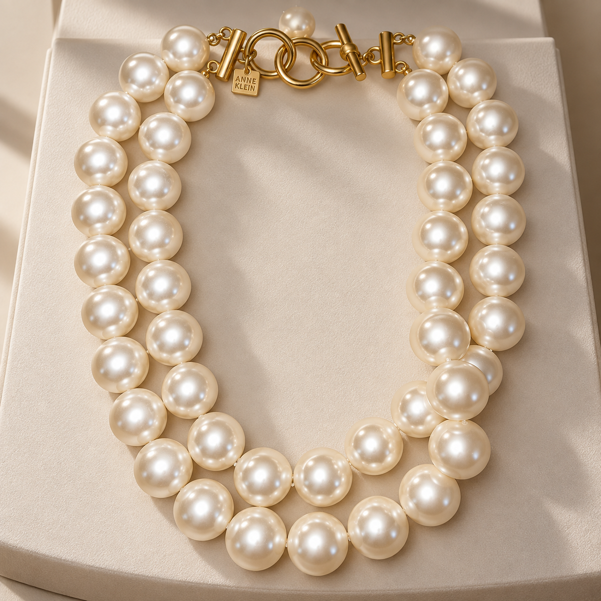 The Rafaela | Anne Klein Vintage Jumbo Pearl Double Stranded Necklace