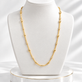 Gold-Plated Beaded Station Necklace