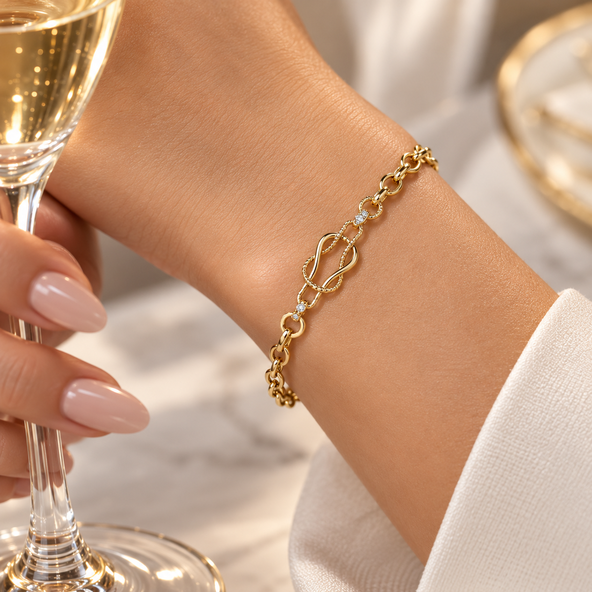 The Marina Bracelet — Gold-Plated Nautical Knot Bracelet