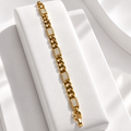 Gold-Plated Cuban Link & CZ Bracelet UNISEX