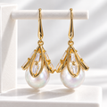 Freshwater Pearl & Crystal Drop Earrings