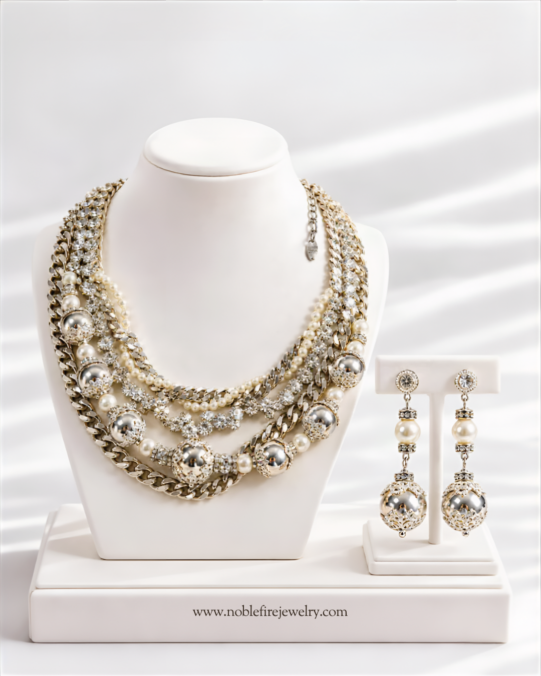 The Luna — Necklace and Earrings Set by Leetal Kalmanson | Pre-Loved