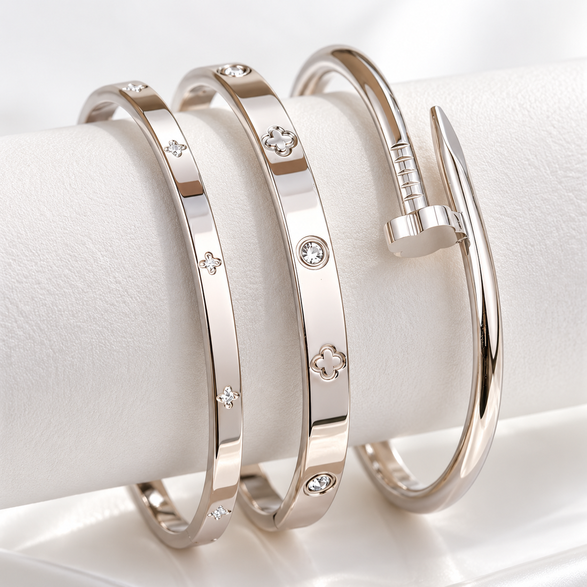 Silver-Tone Stainless Steel Bracelet Collection