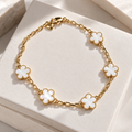 White Clover Gold-Plated Bracelet