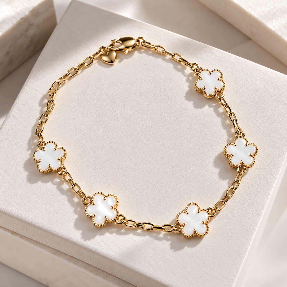 White Clover Gold-Plated Bracelet
