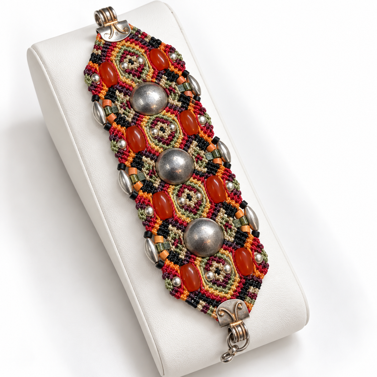 Isha Elafi Nomadic Knotwork & Carnelian Bracelet — Authentic, Pre-Loved