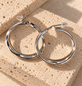 Italian Sterling Silver 925 Classic Hoops
