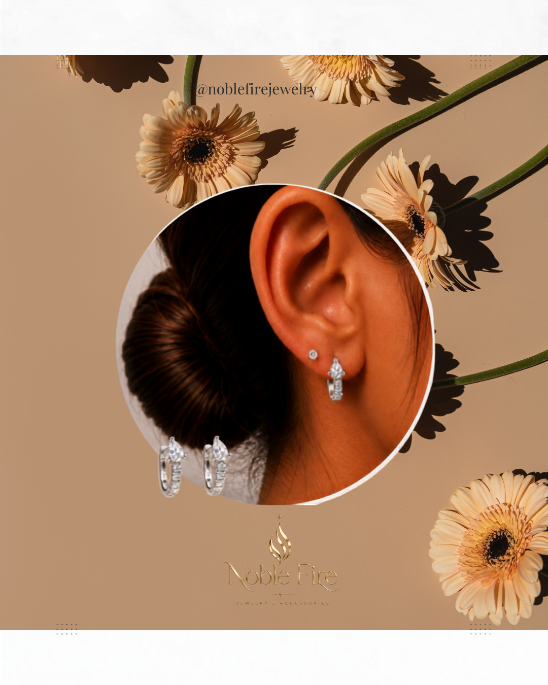 Sterling Silver 925 & Cubic Zirconia Earring Set