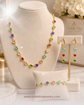Gold-Plated Multicolor Heart Set