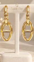 Gold plated Link Drop Earrings